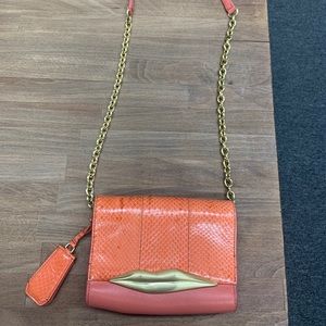 DVF Lips crossbody pink purse